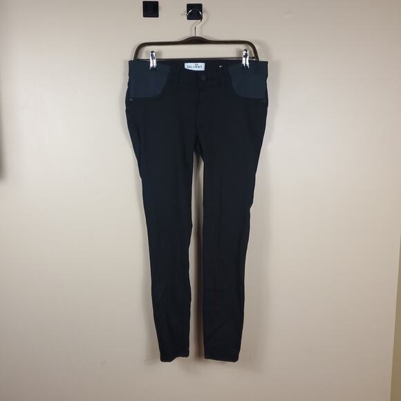 DL1961 Emma Power Legging Maternity Jeans in Black Size 27 DAMAGED - Picture 1 of 11